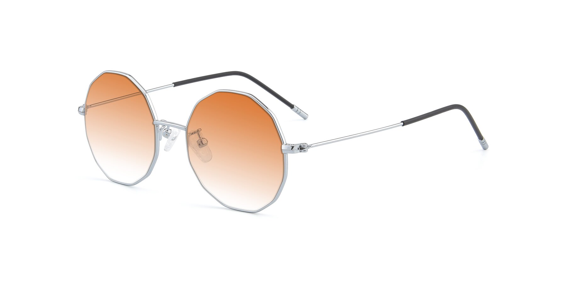 Angle of Dreamer in Silver with Orange Gradient Lenses