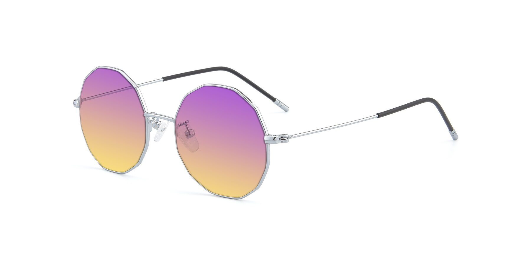 Angle of Dreamer in Silver with Purple / Yellow Gradient Lenses