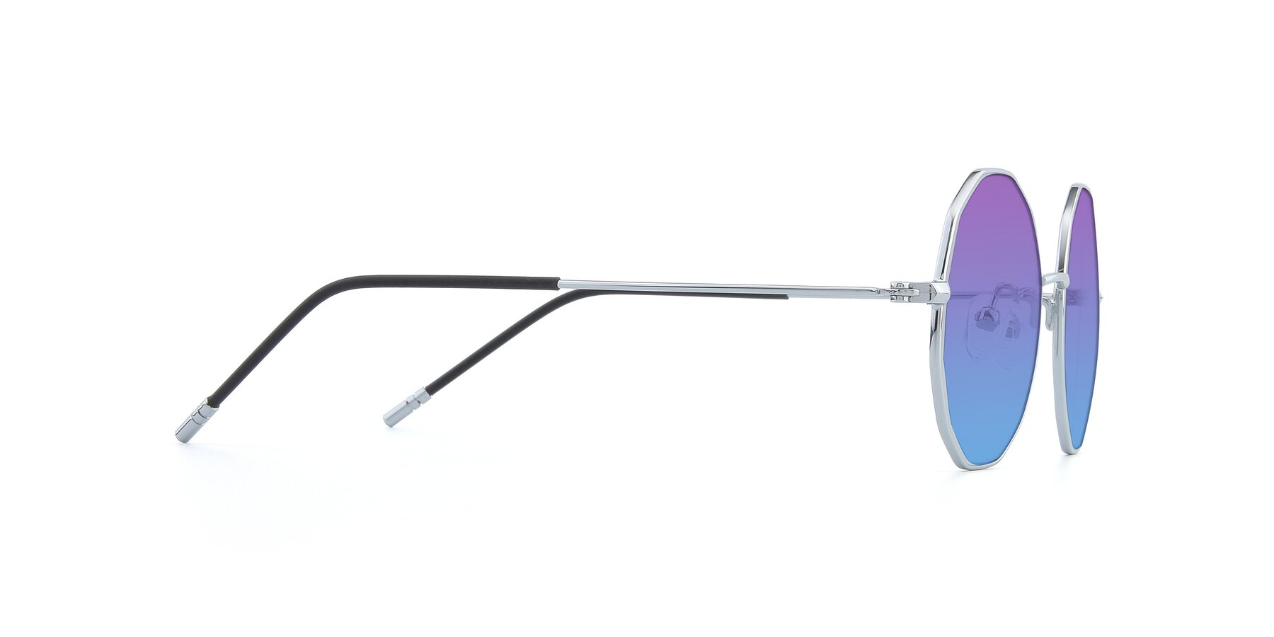 Side of Dreamer in Silver with Purple / Blue Gradient Lenses