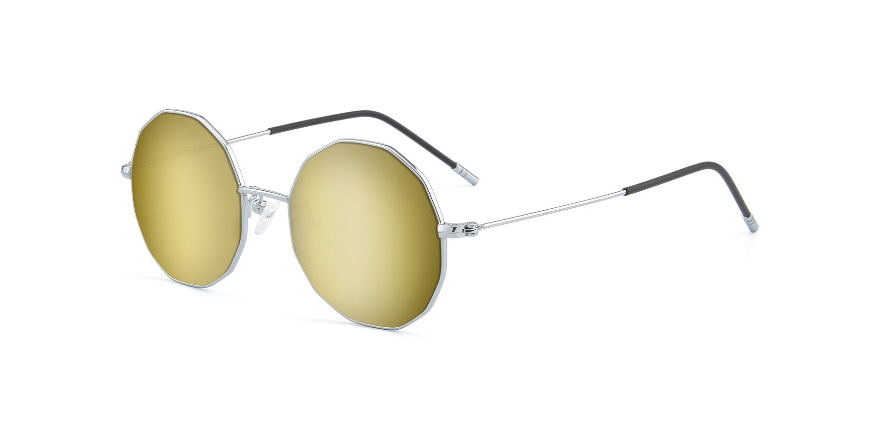 Angle of Dreamer in Silver with Gold Mirrored Lenses
