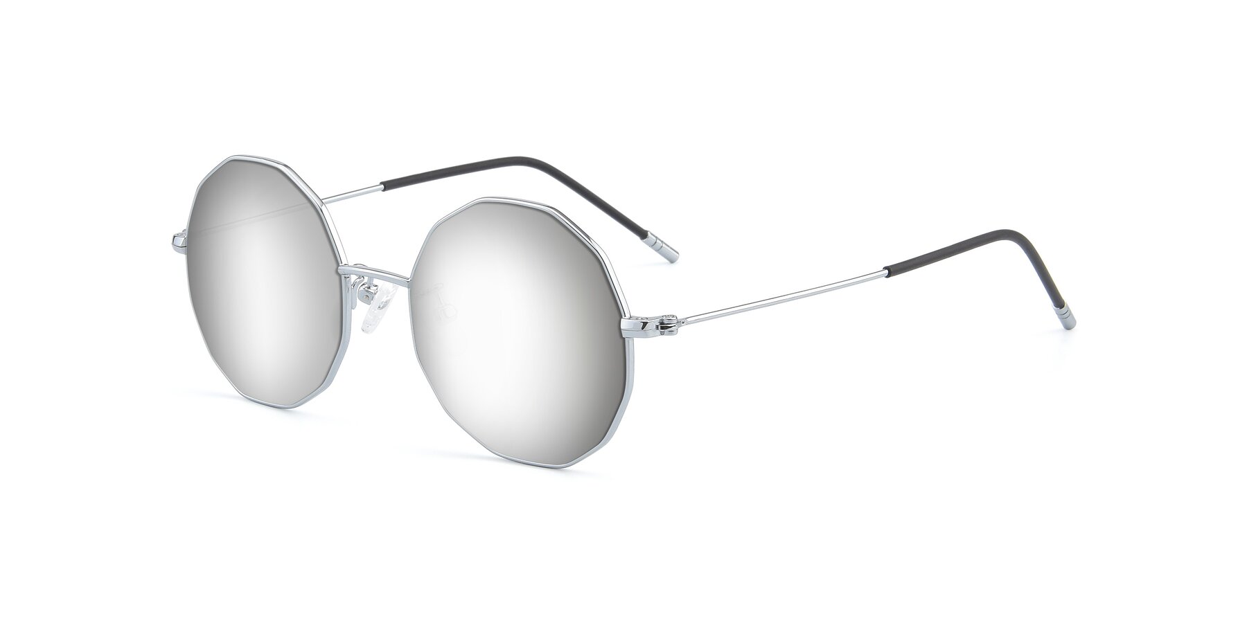 Angle of Dreamer in Silver with Silver Mirrored Lenses