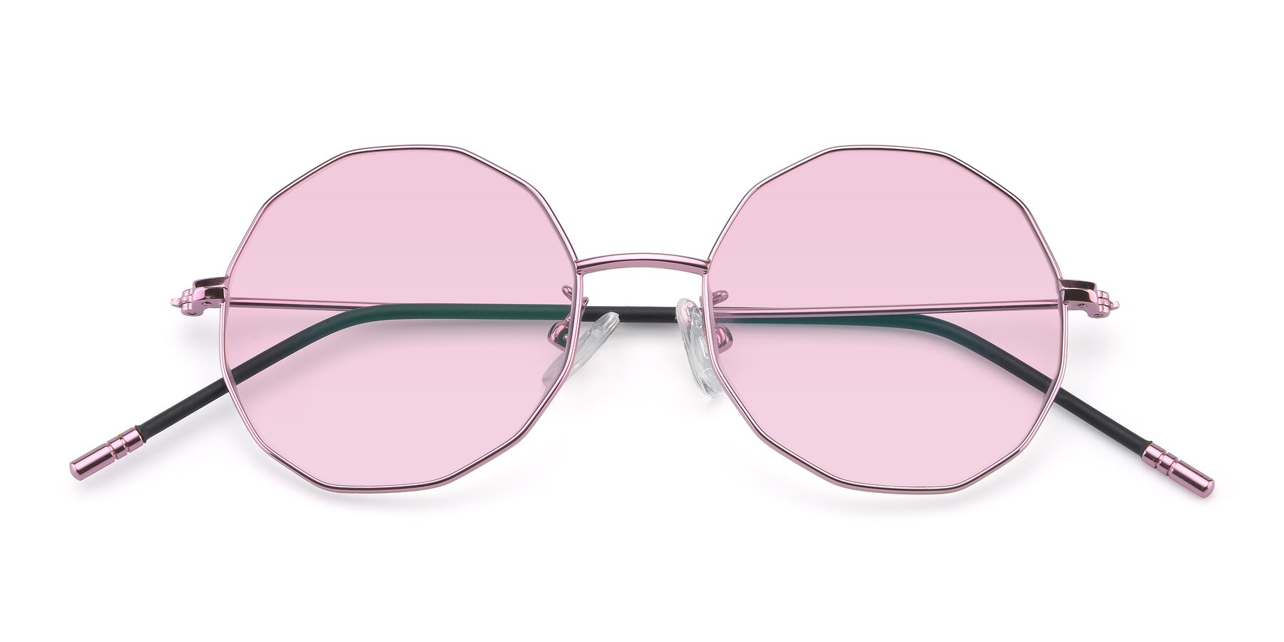 Folded Front of Dreamer in Pink with Light Pink Tinted Lenses