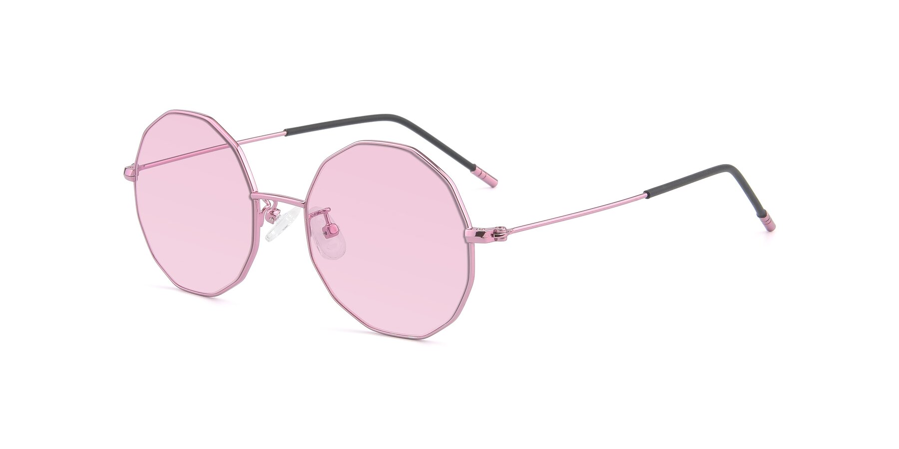 Angle of Dreamer in Pink with Light Pink Tinted Lenses