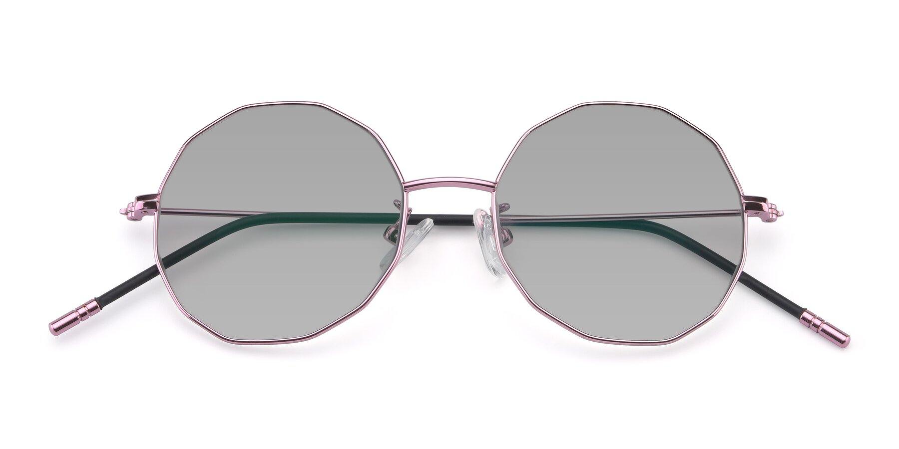 Folded Front of Dreamer in Pink with Light Gray Tinted Lenses