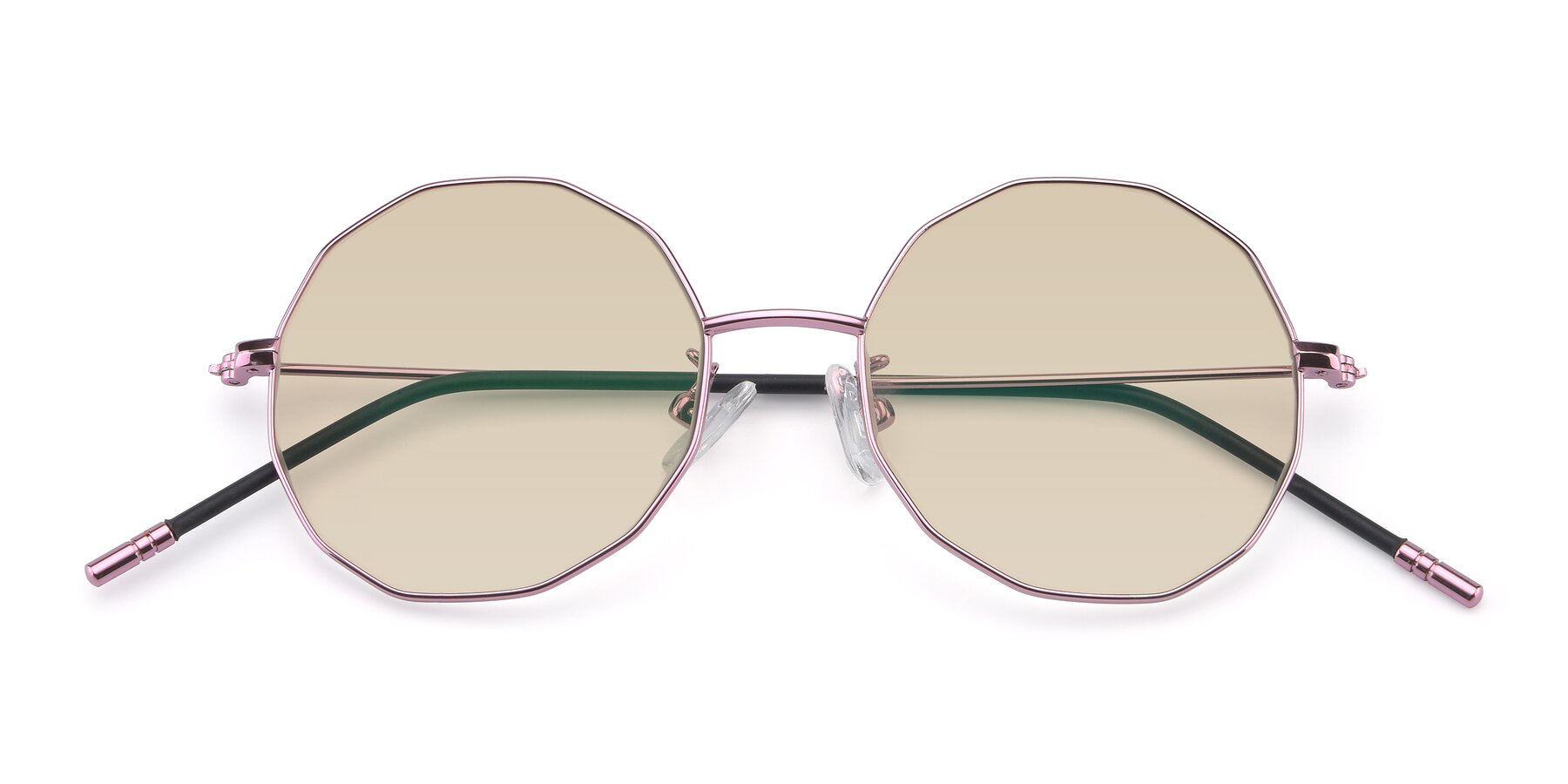 Folded Front of Dreamer in Pink with Light Brown Tinted Lenses