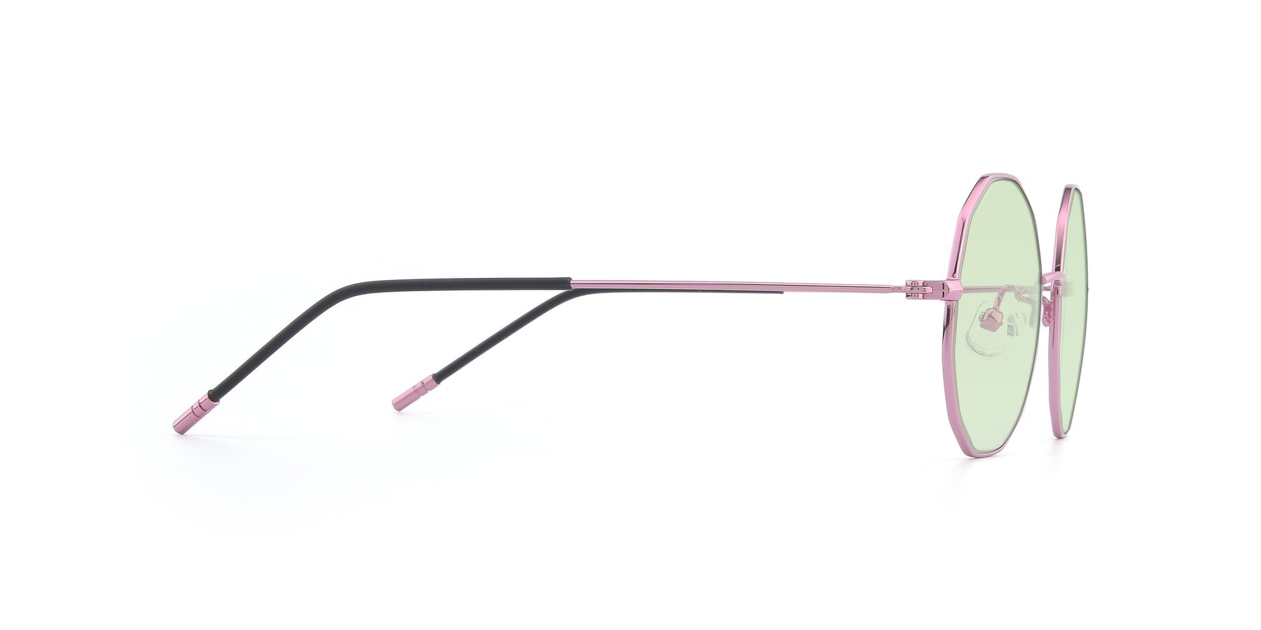 Side of Dreamer in Pink with Light Green Tinted Lenses