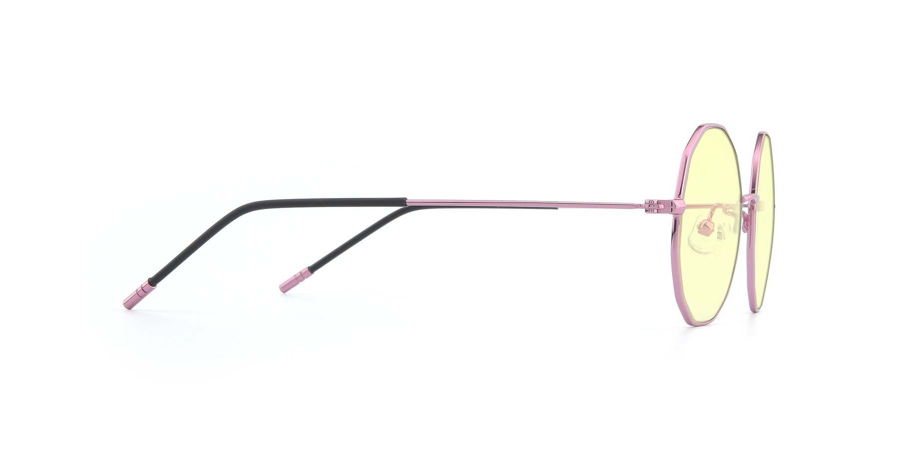 Side of Dreamer in Pink with Light Yellow Tinted Lenses