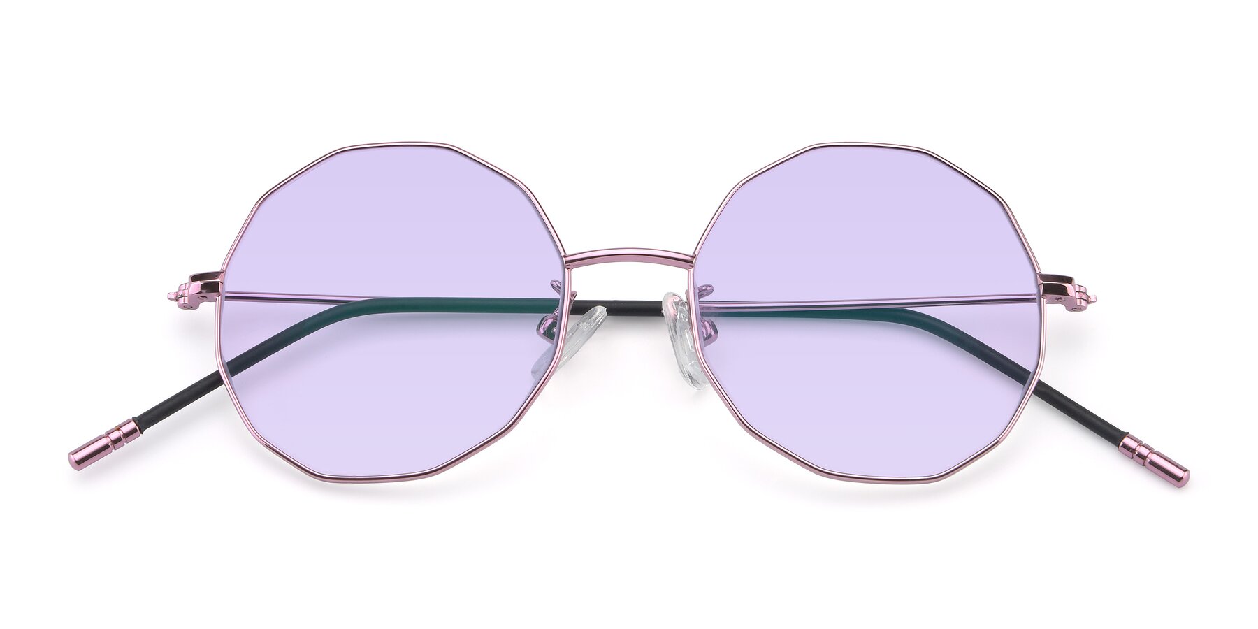 Folded Front of Dreamer in Pink with Light Purple Tinted Lenses