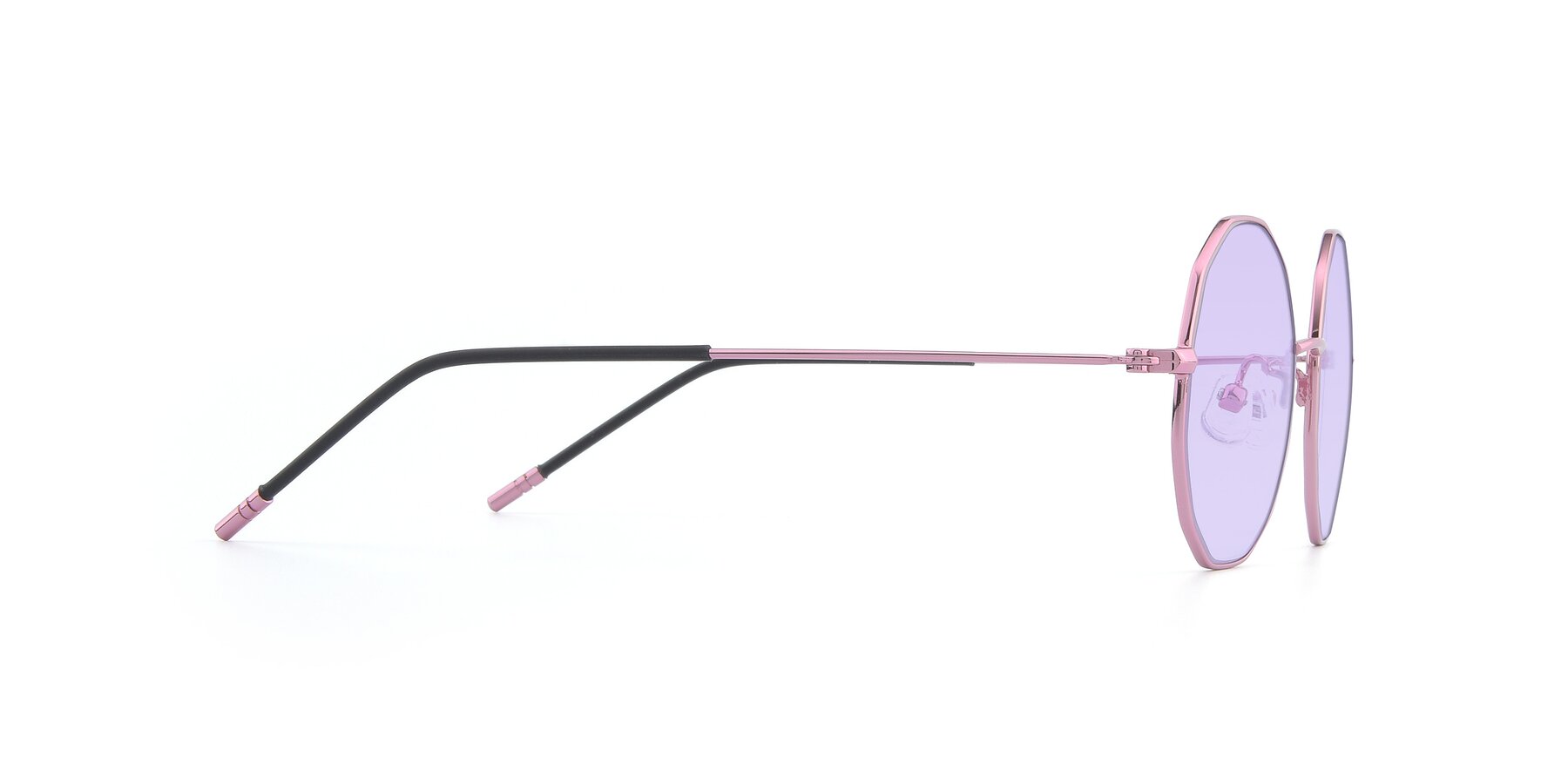 Side of Dreamer in Pink with Light Purple Tinted Lenses