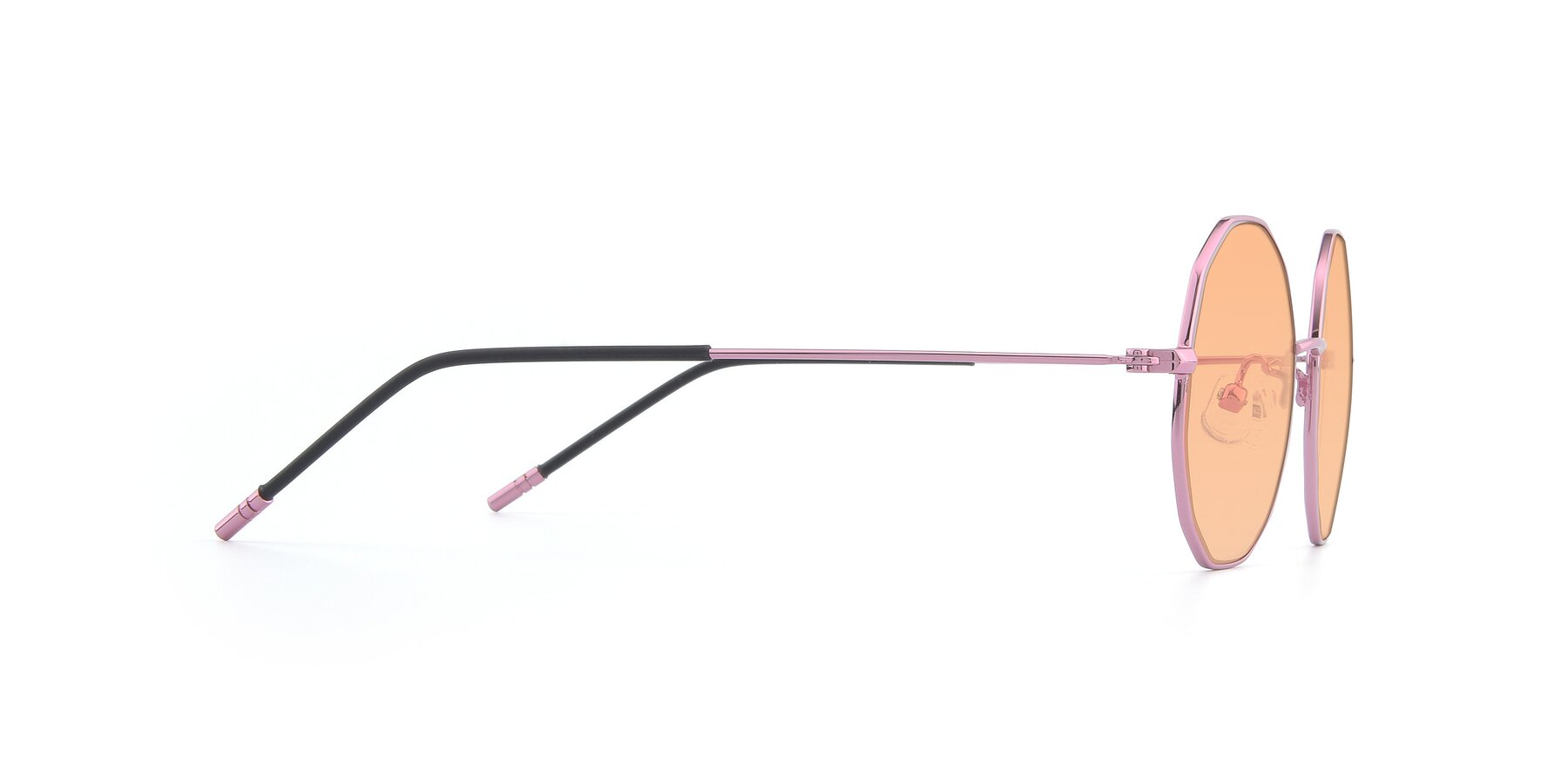 Side of Dreamer in Pink with Light Orange Tinted Lenses