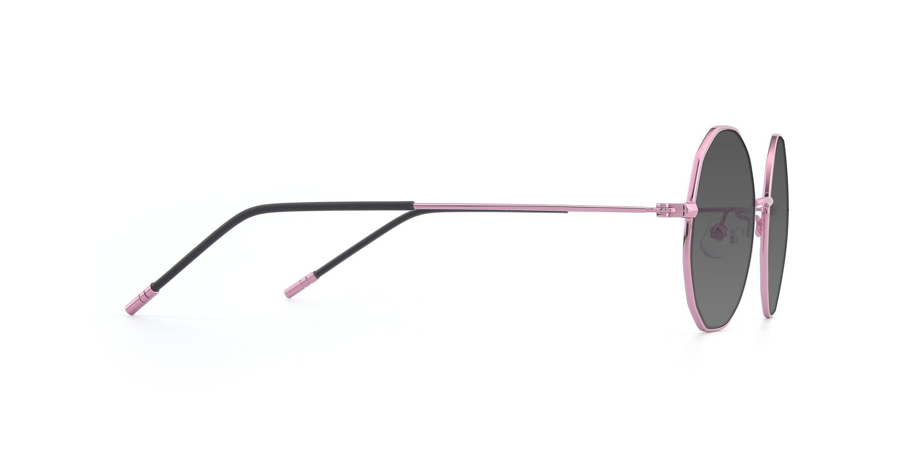 Side of Dreamer in Pink with Medium Gray Tinted Lenses