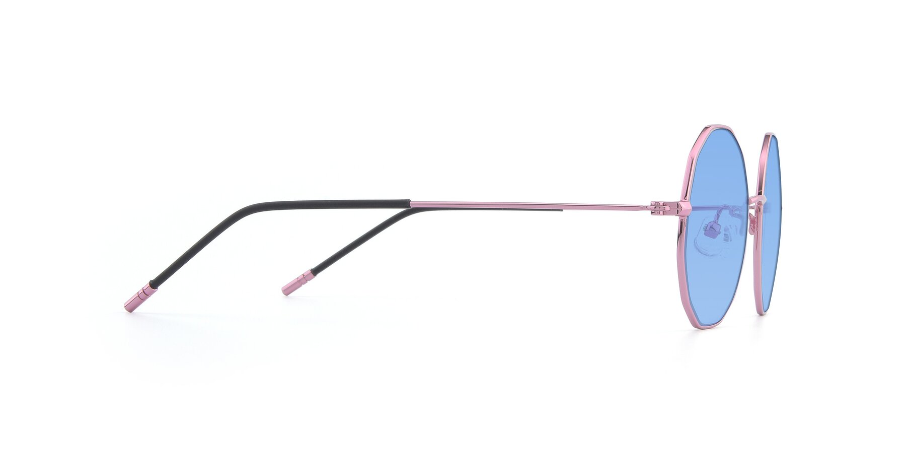 Side of Dreamer in Pink with Medium Blue Tinted Lenses