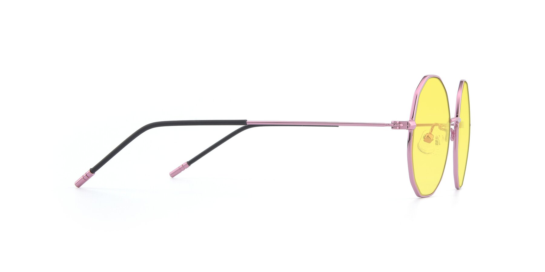 Side of Dreamer in Pink with Medium Yellow Tinted Lenses