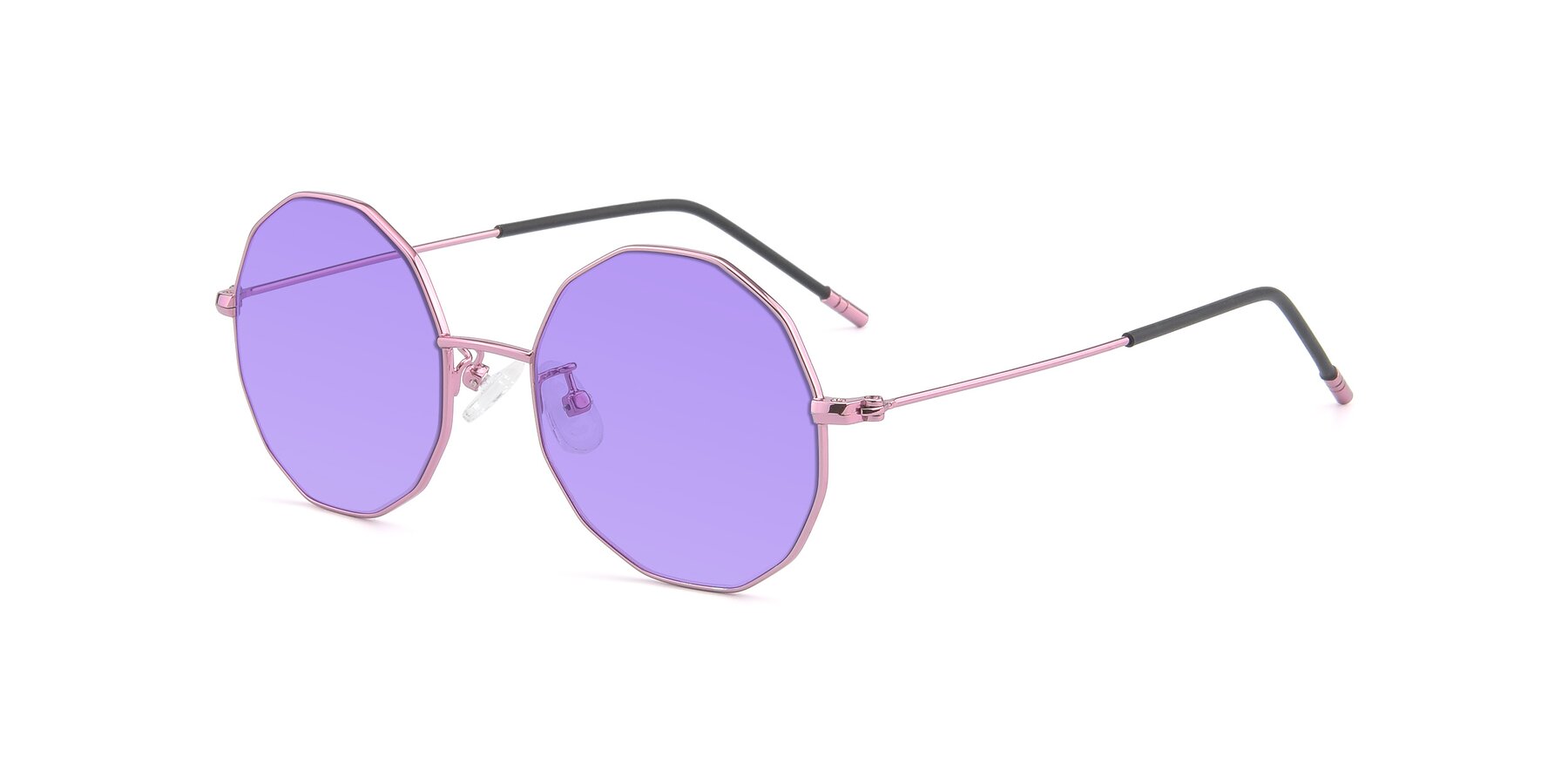 Angle of Dreamer in Pink with Medium Purple Tinted Lenses