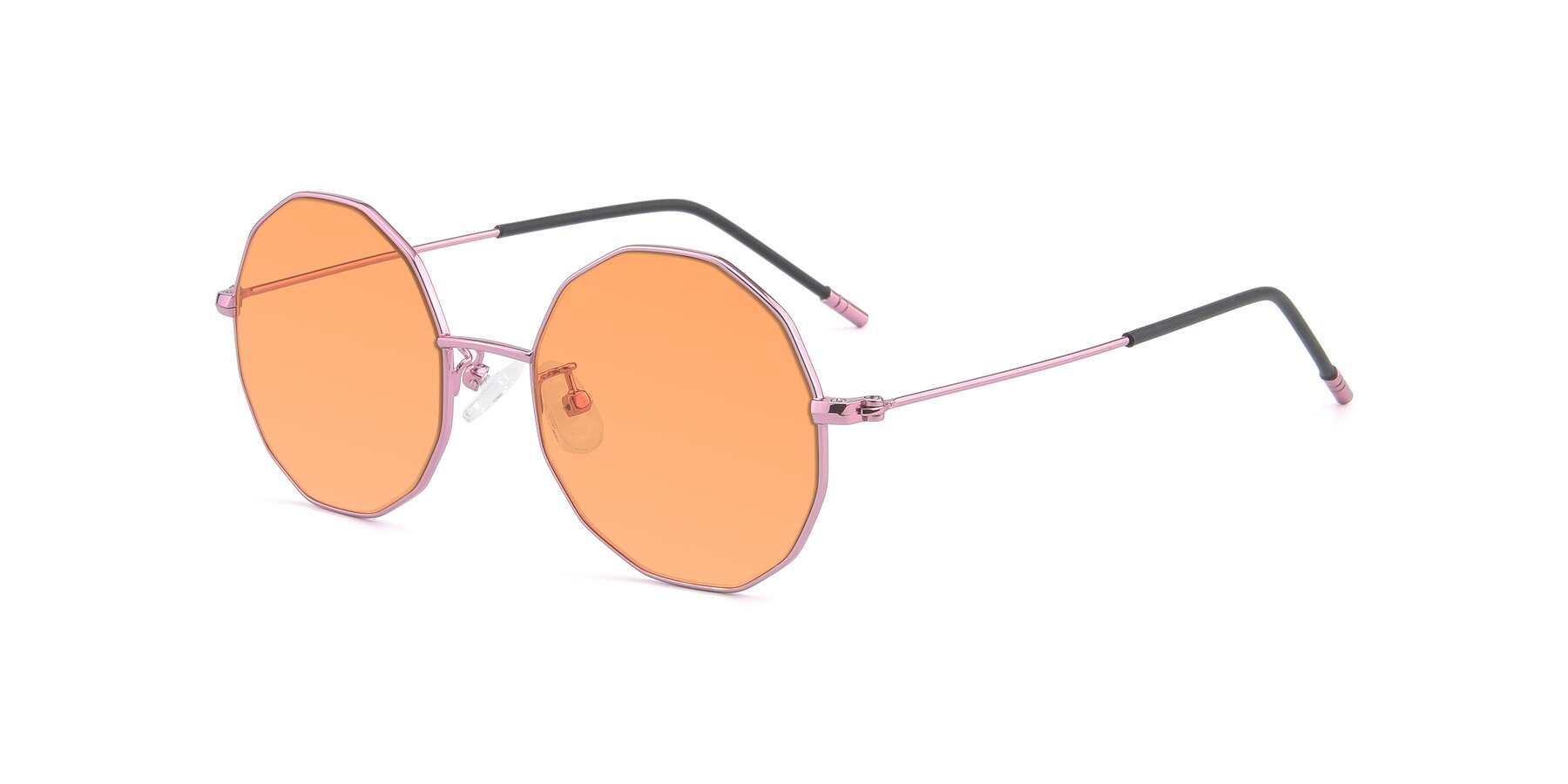 Angle of Dreamer in Pink with Medium Orange Tinted Lenses