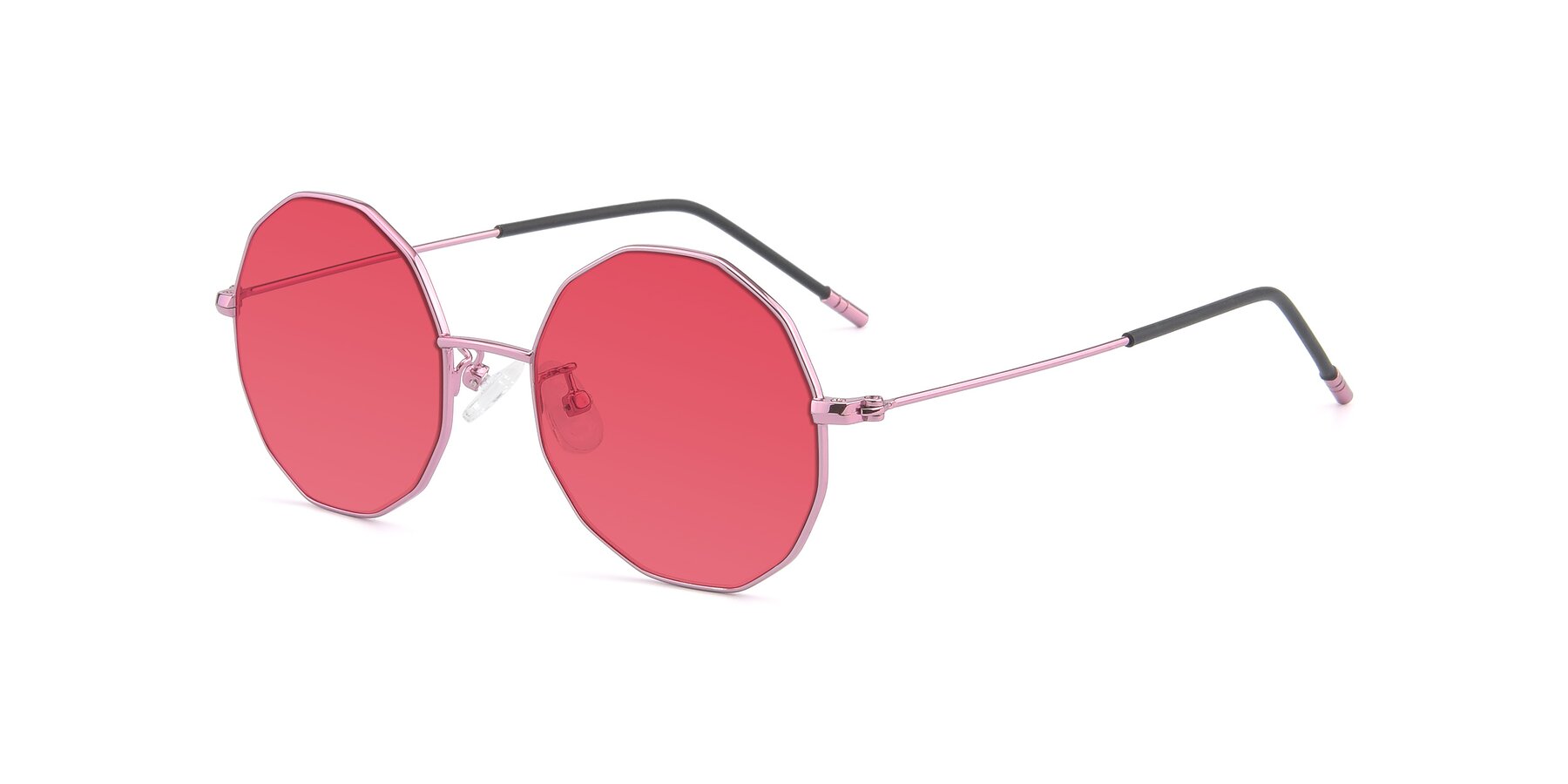Angle of Dreamer in Pink with Red Tinted Lenses