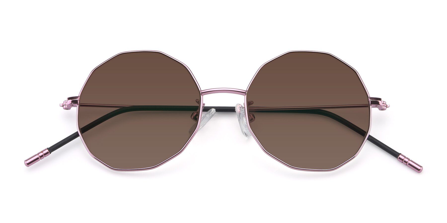 Folded Front of Dreamer in Pink with Brown Tinted Lenses