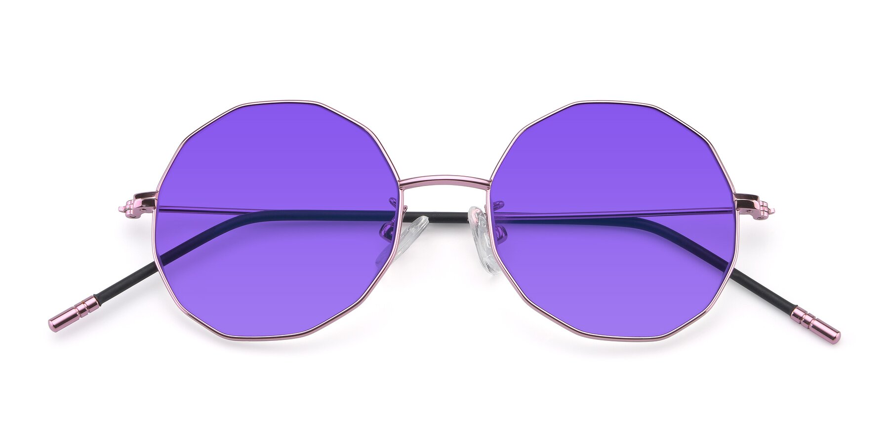 Folded Front of Dreamer in Pink with Purple Tinted Lenses