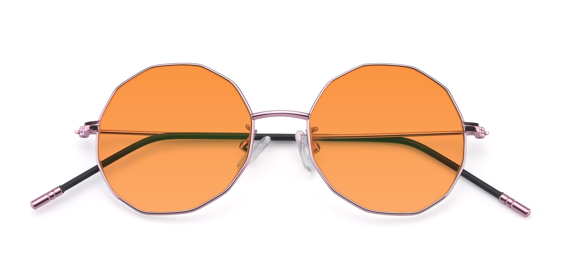 Folded Front of Dreamer in Pink with Orange Tinted Lenses