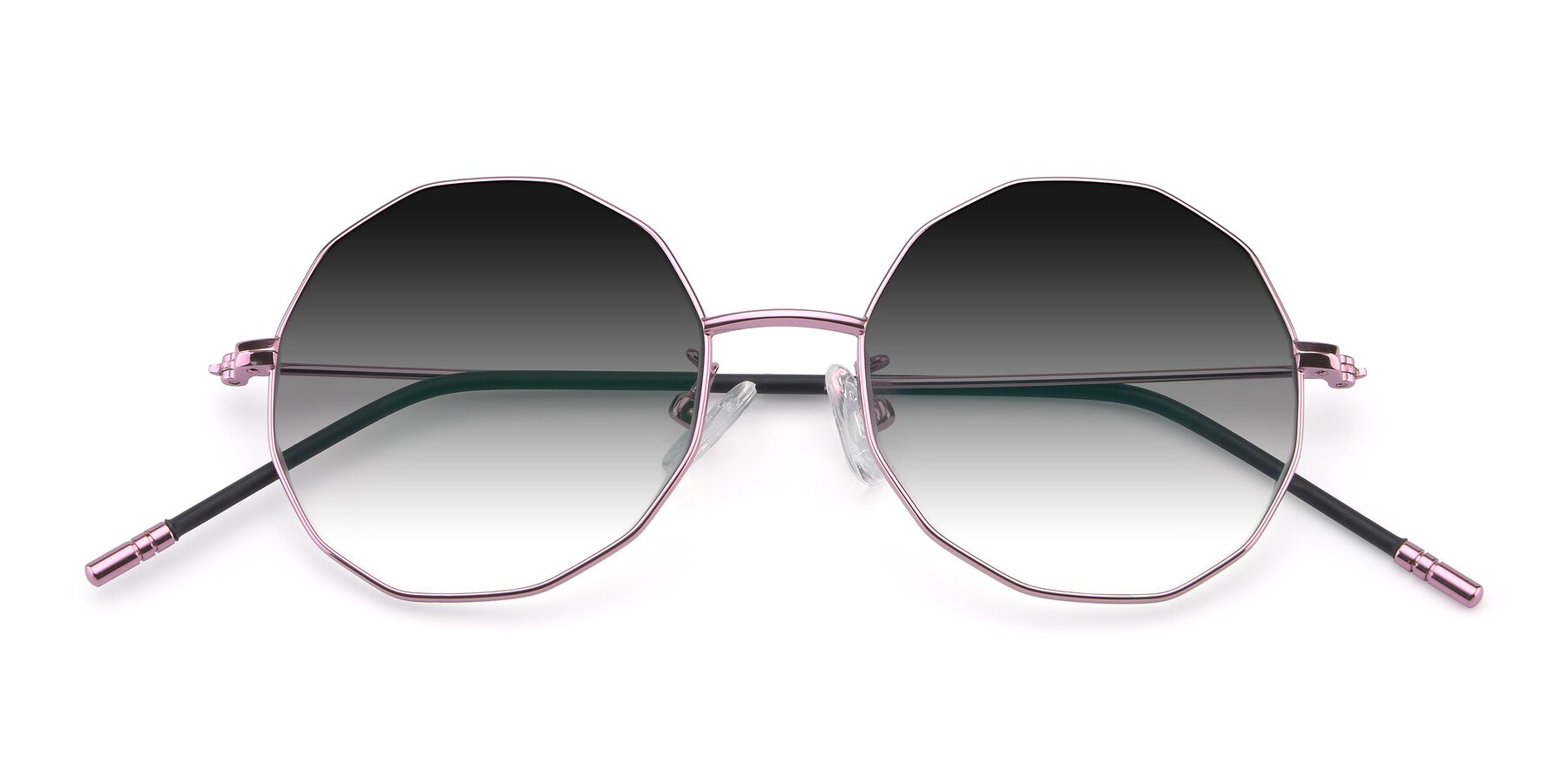 Folded Front of Dreamer in Pink with Gray Gradient Lenses