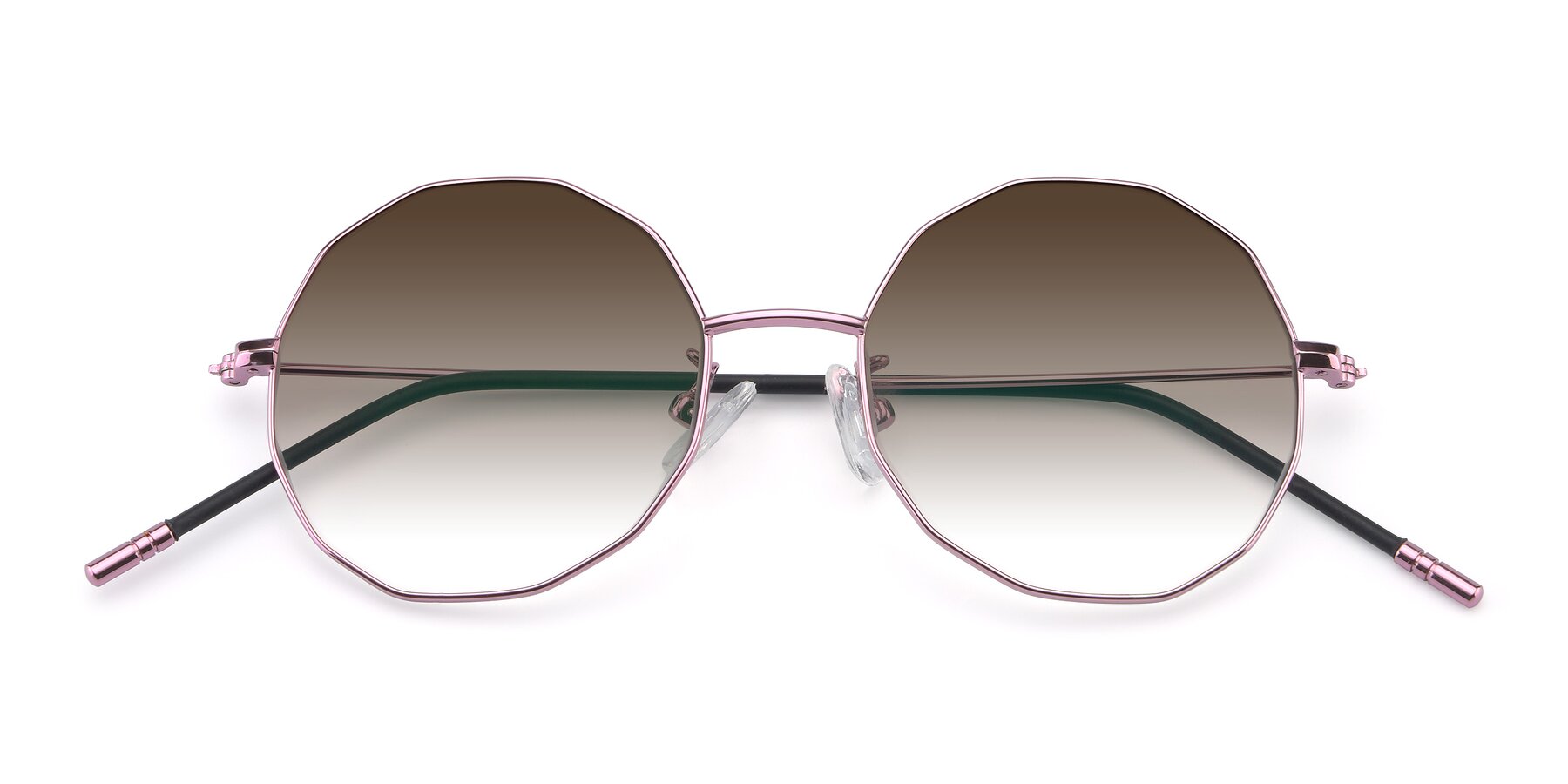 Folded Front of Dreamer in Pink with Brown Gradient Lenses