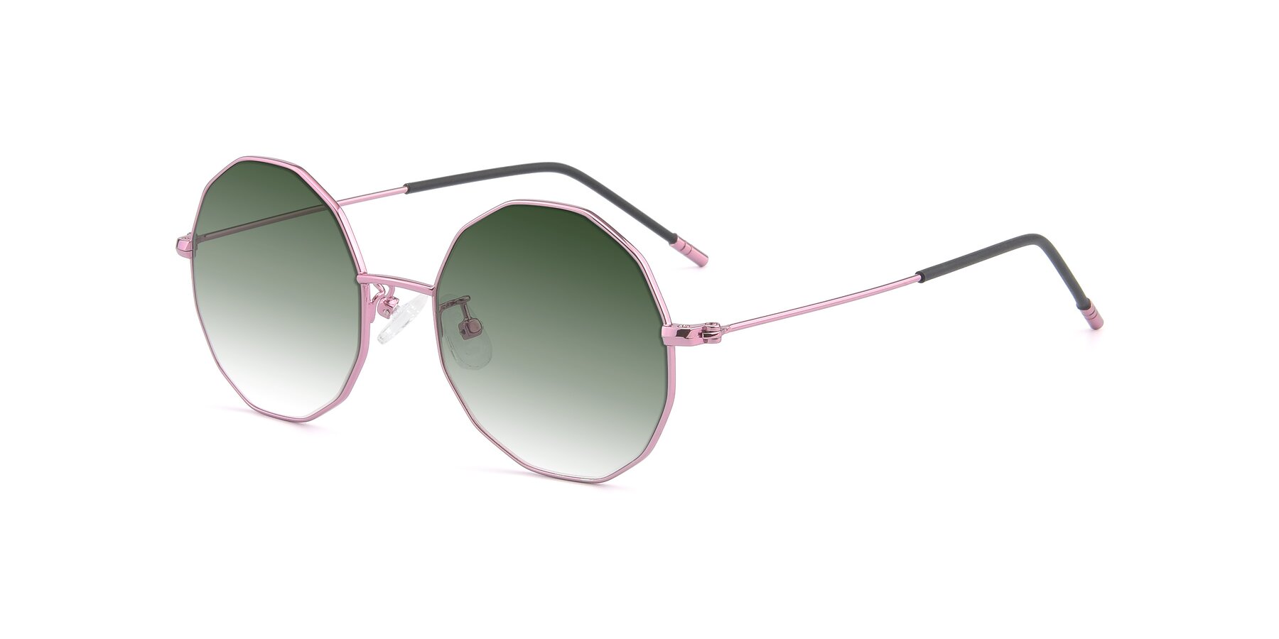 Angle of Dreamer in Pink with Green Gradient Lenses