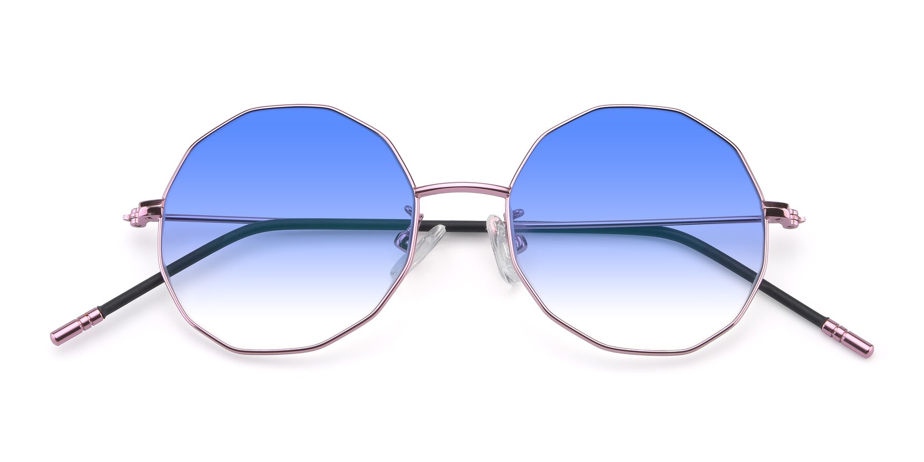 Folded Front of Dreamer in Pink with Blue Gradient Lenses