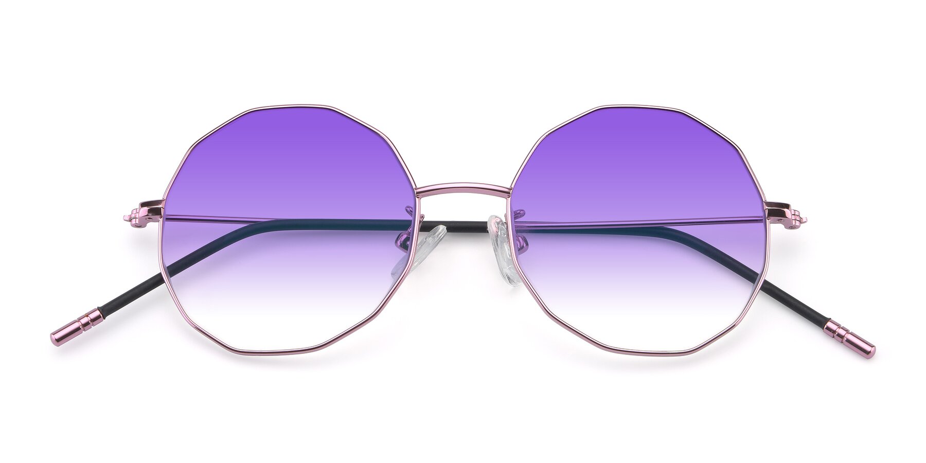 Folded Front of Dreamer in Pink with Purple Gradient Lenses