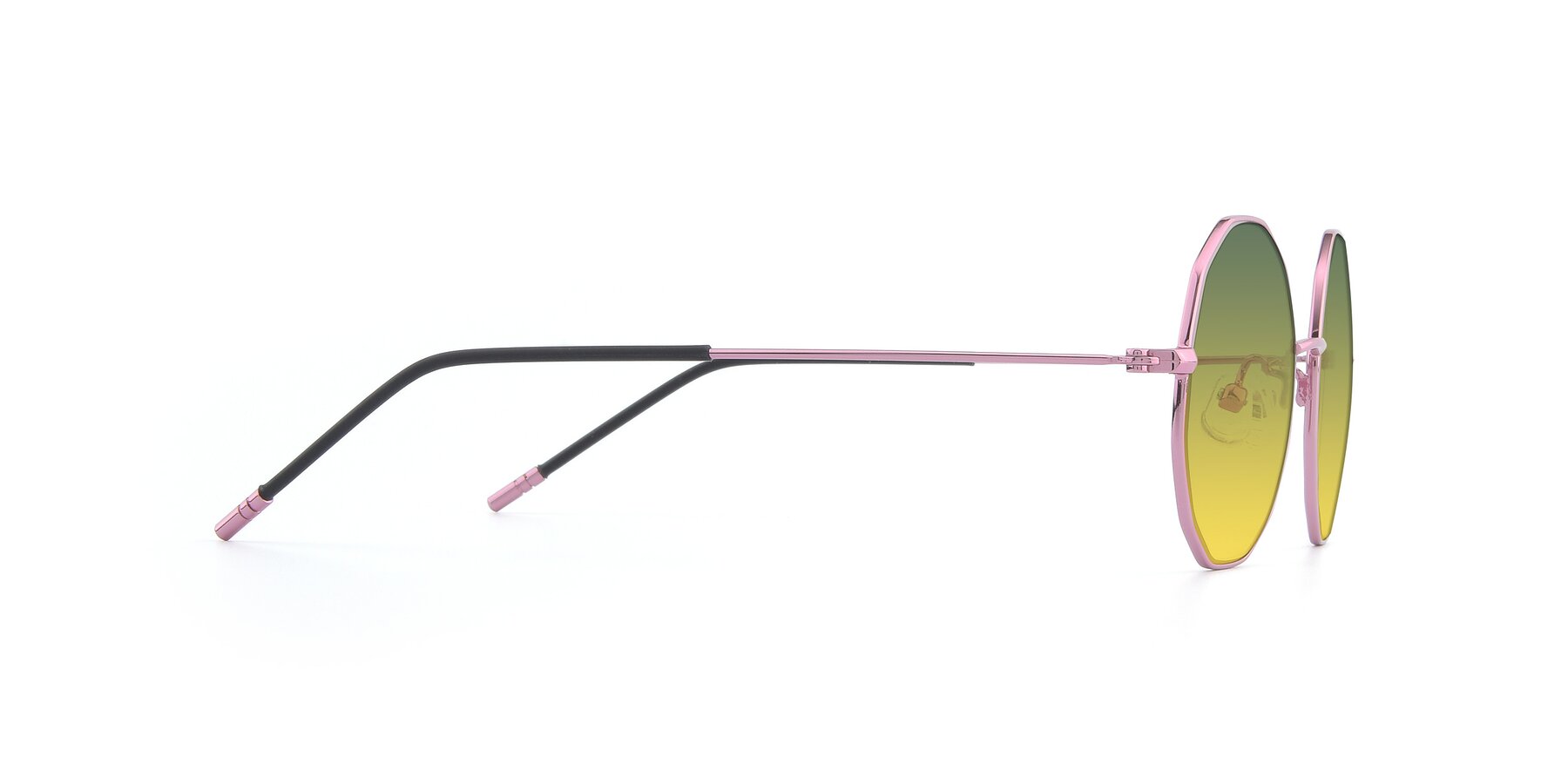 Side of Dreamer in Pink with Green / Yellow Gradient Lenses
