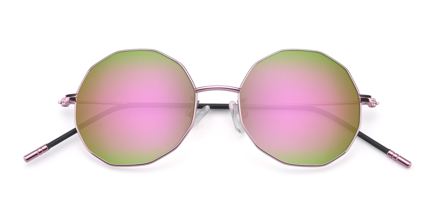 Folded Front of Dreamer in Pink with Pink Mirrored Lenses