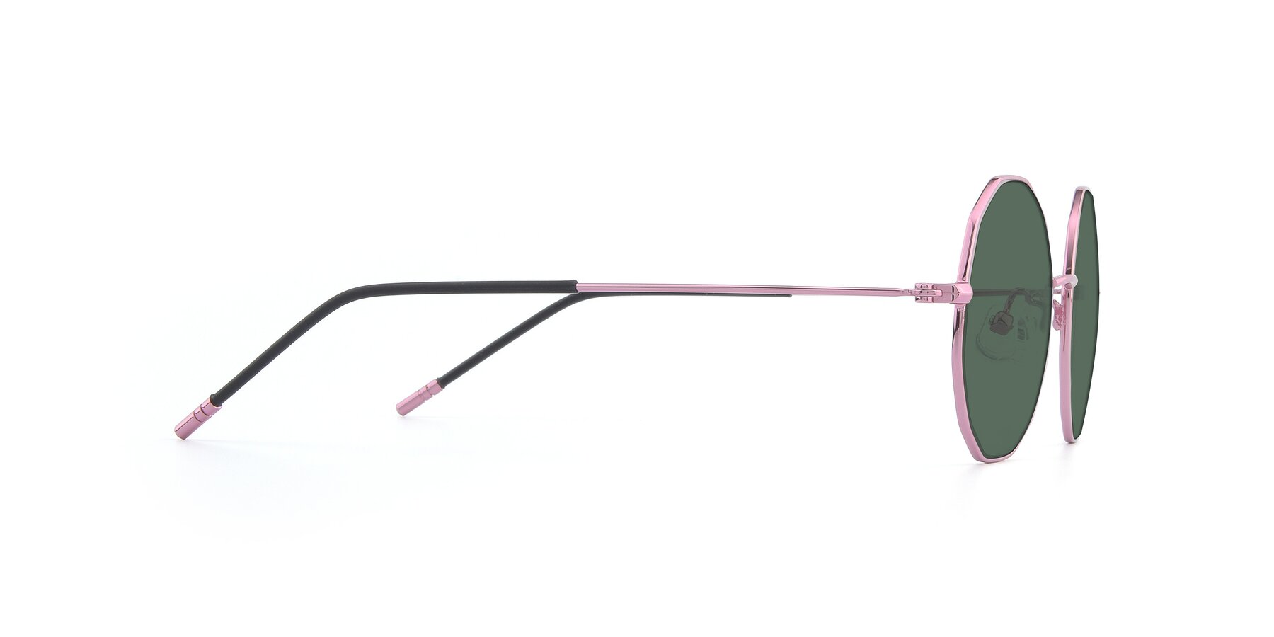 Side of Dreamer in Pink with Green Polarized Lenses