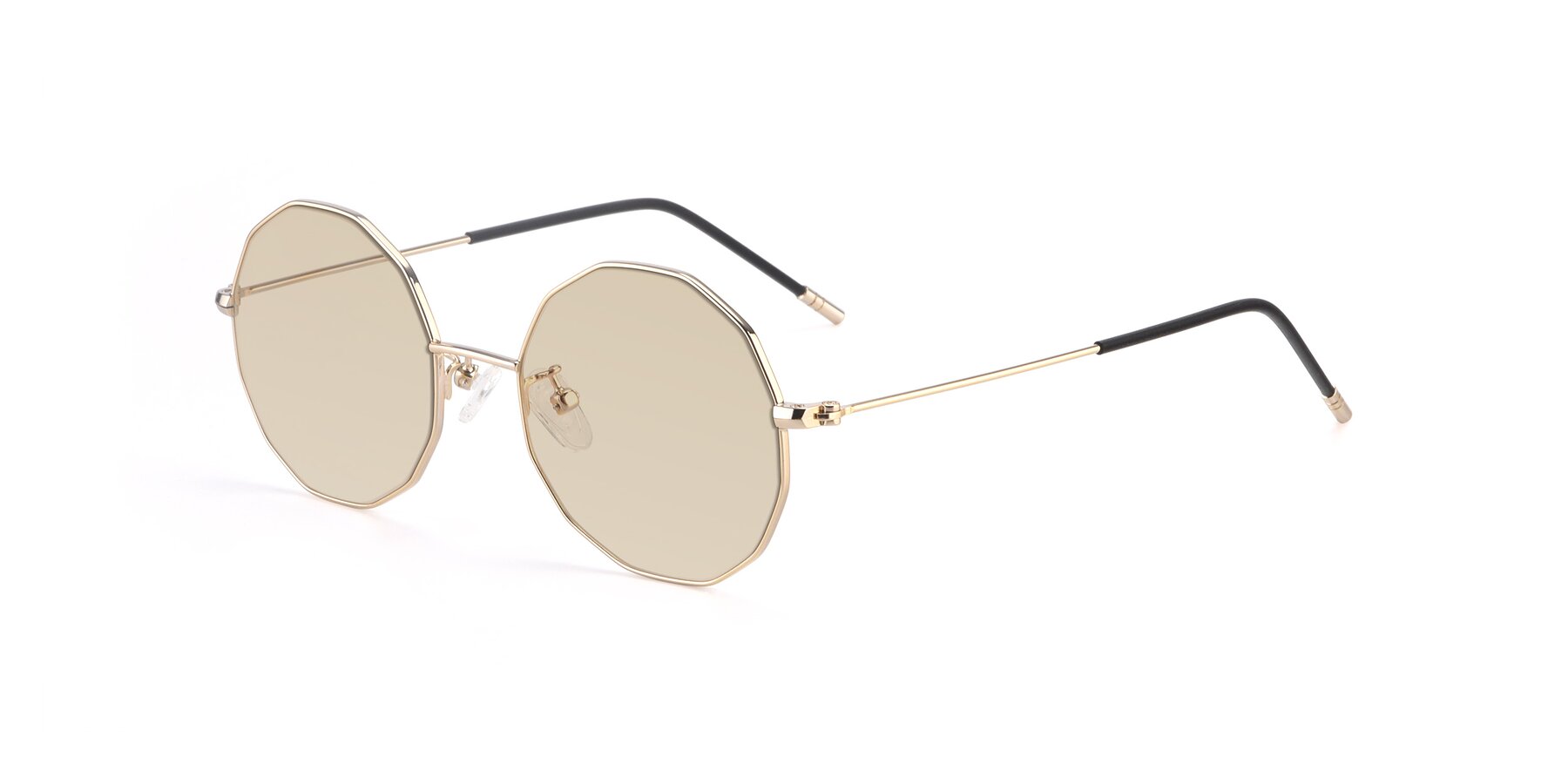 Angle of Dreamer in Gold with Light Brown Tinted Lenses