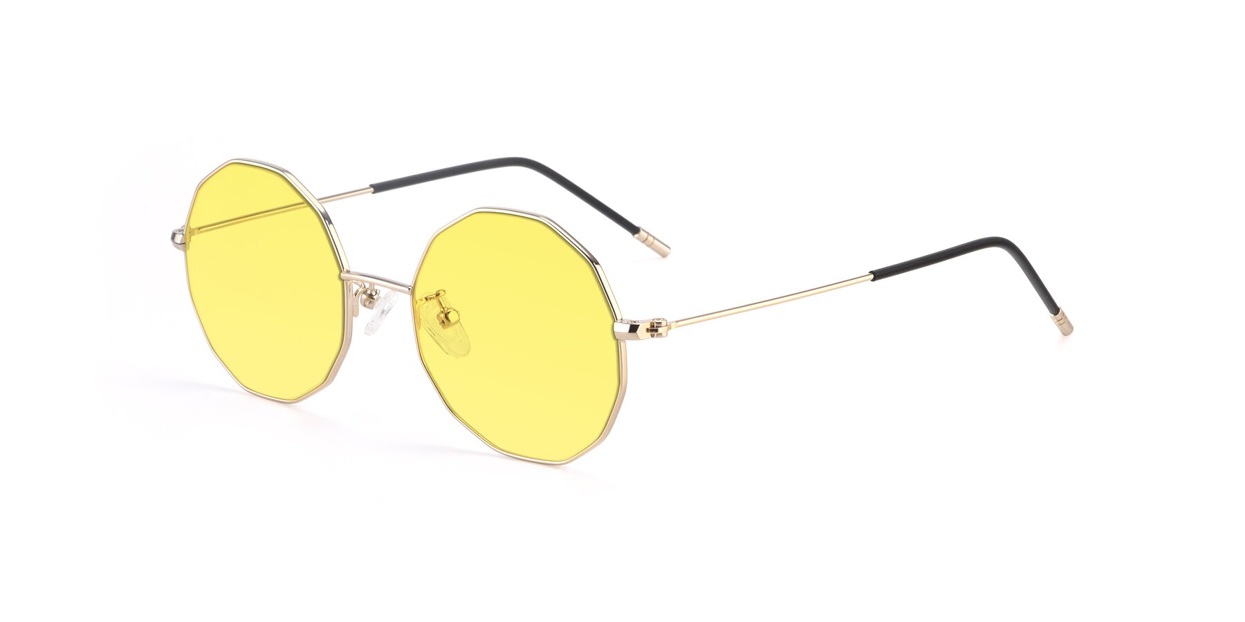 Angle of Dreamer in Gold with Medium Yellow Tinted Lenses