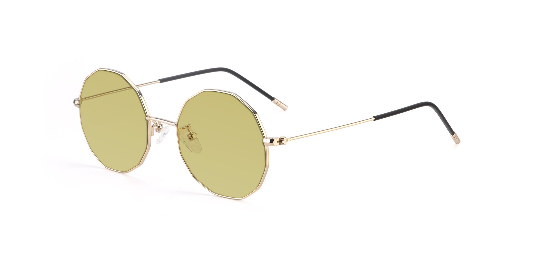 Angle of Dreamer in Gold with Medium Champagne Tinted Lenses