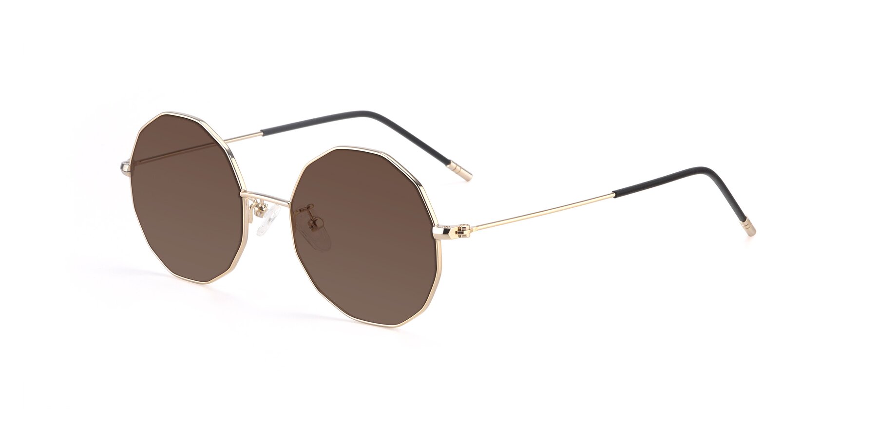 Angle of Dreamer in Gold with Brown Tinted Lenses