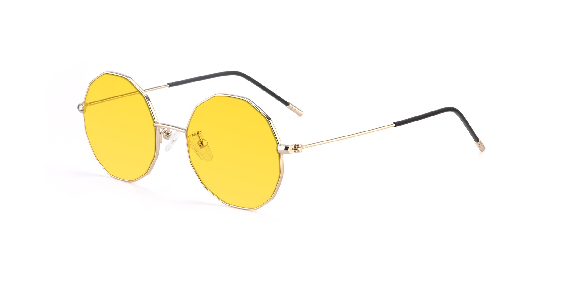 Angle of Dreamer in Gold with Yellow Tinted Lenses