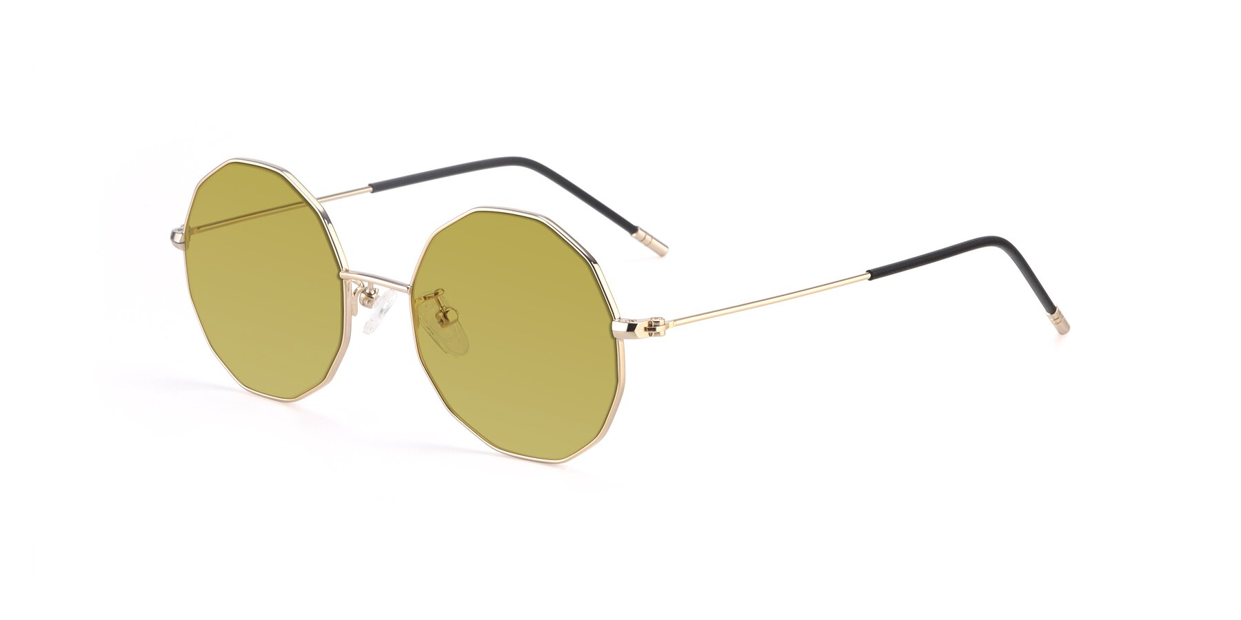 Angle of Dreamer in Gold with Champagne Tinted Lenses