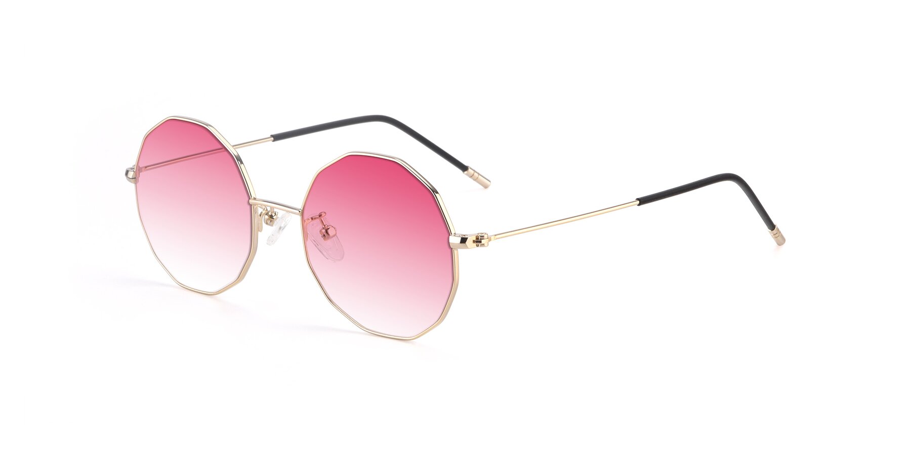 Angle of Dreamer in Gold with Pink Gradient Lenses