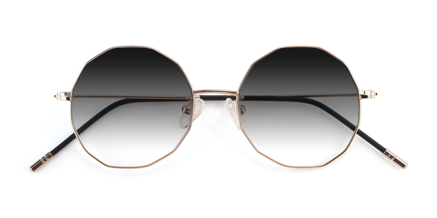 Folded Front of Dreamer in Gold with Gray Gradient Lenses
