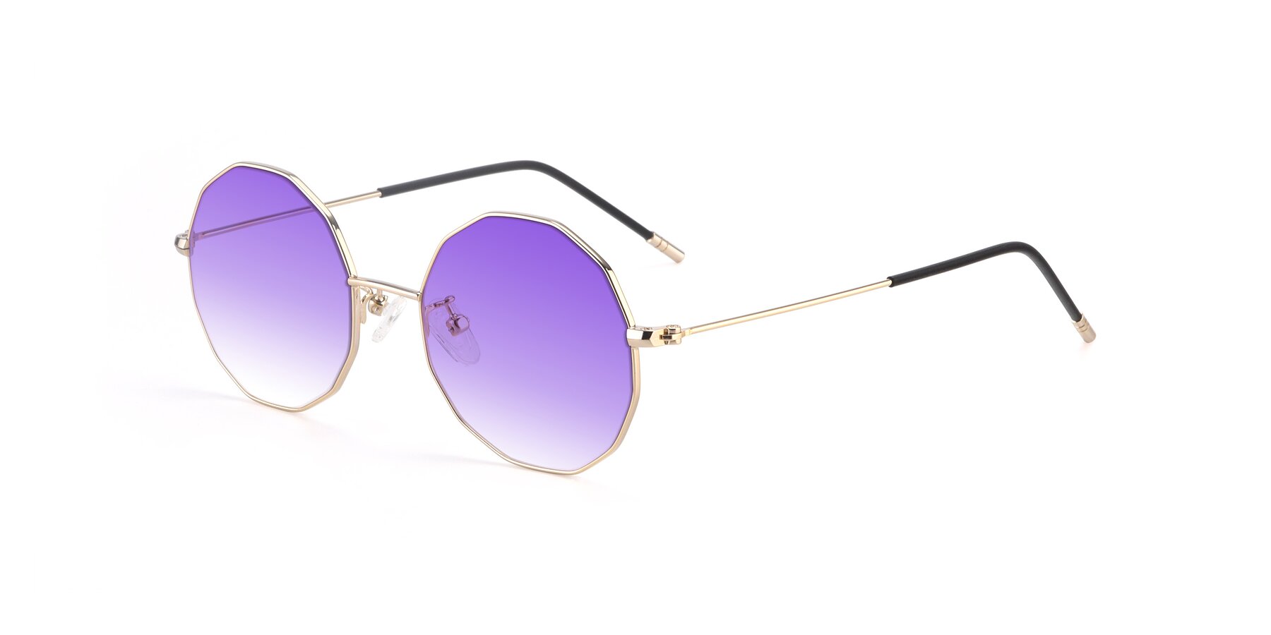 Angle of Dreamer in Gold with Purple Gradient Lenses