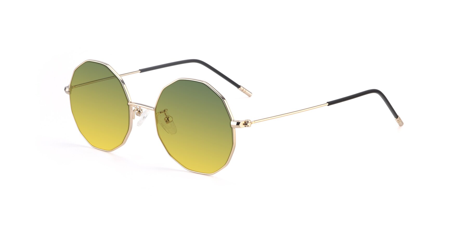 Angle of Dreamer in Gold with Green / Yellow Gradient Lenses