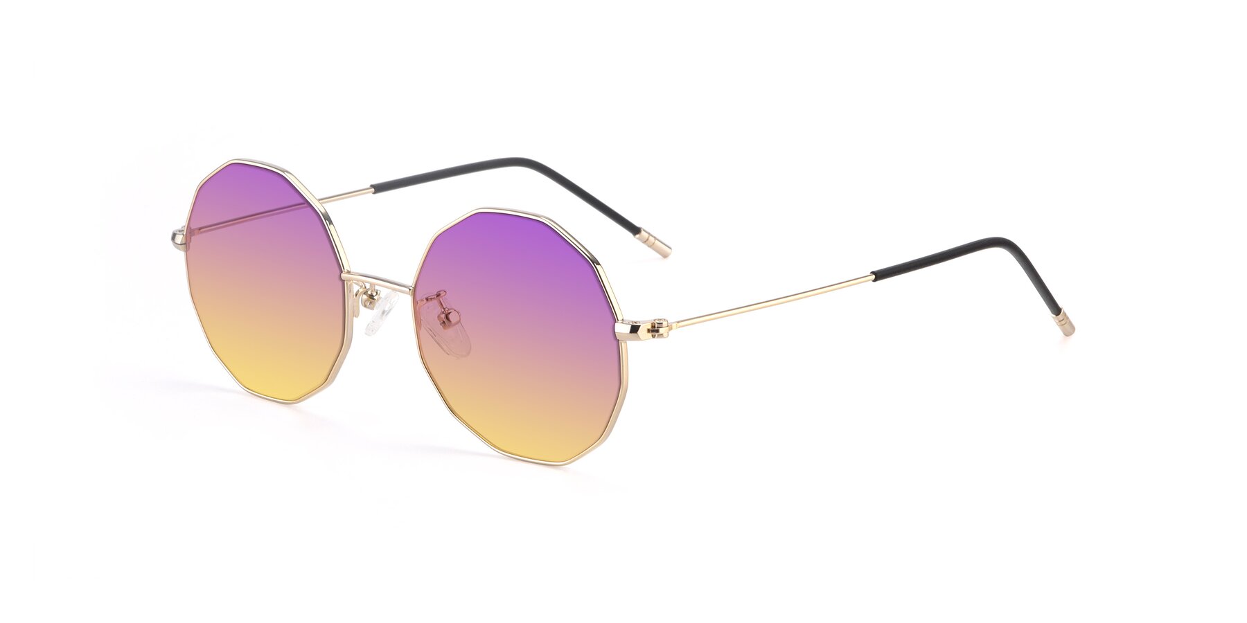 Angle of Dreamer in Gold with Purple / Yellow Gradient Lenses