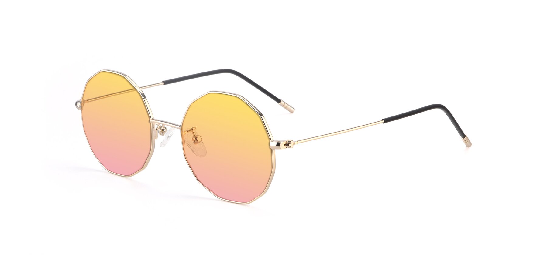 Angle of Dreamer in Gold with Yellow / Pink Gradient Lenses