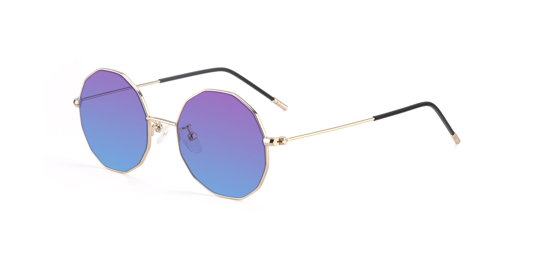 Angle of Dreamer in Gold with Purple / Blue Gradient Lenses