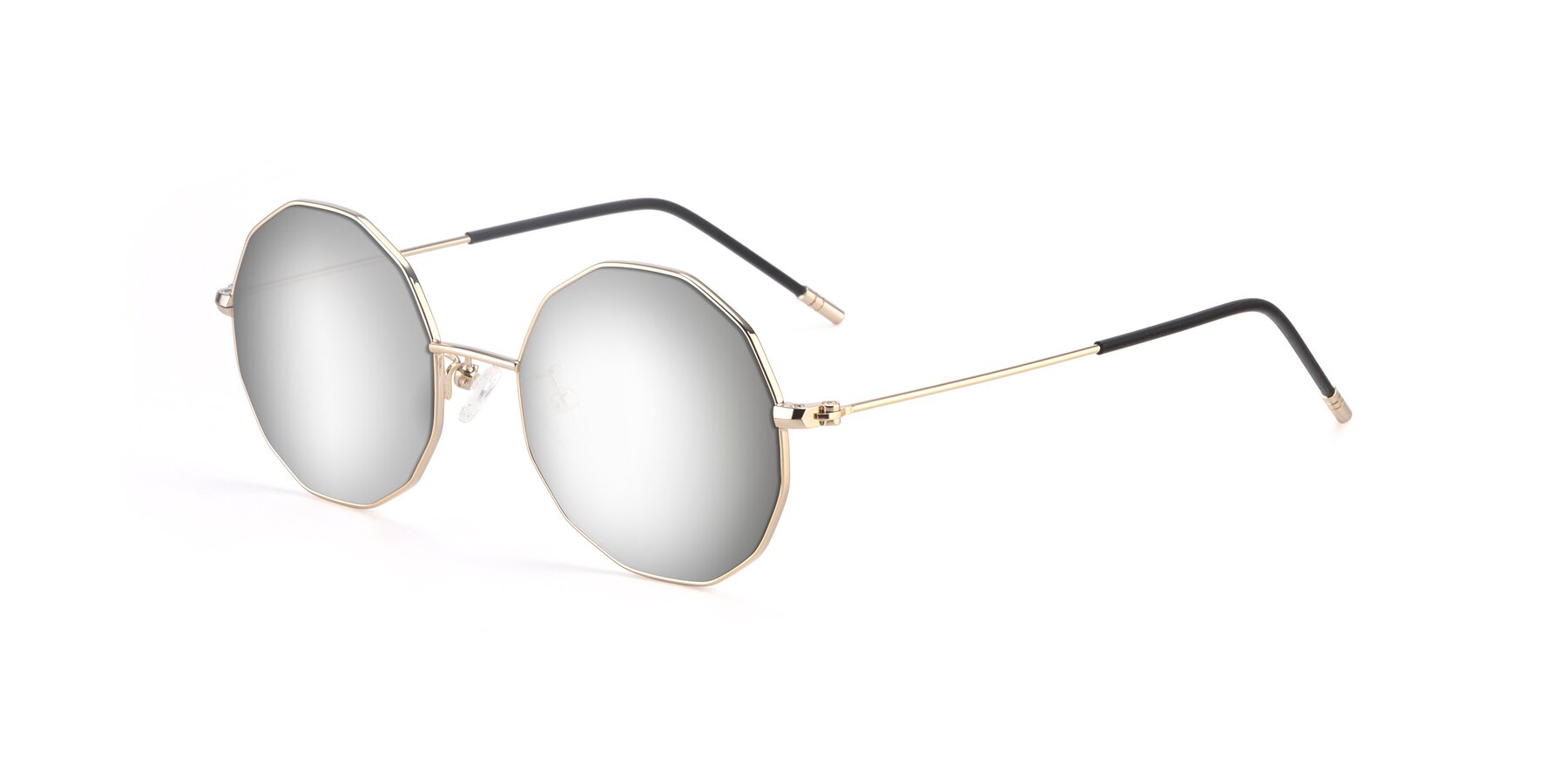 Angle of Dreamer in Gold with Silver Mirrored Lenses