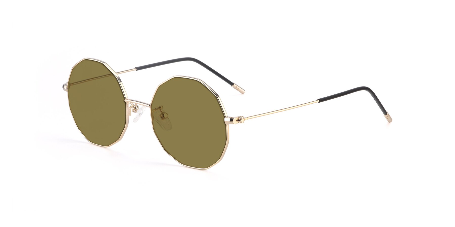 Angle of Dreamer in Gold with Brown Polarized Lenses