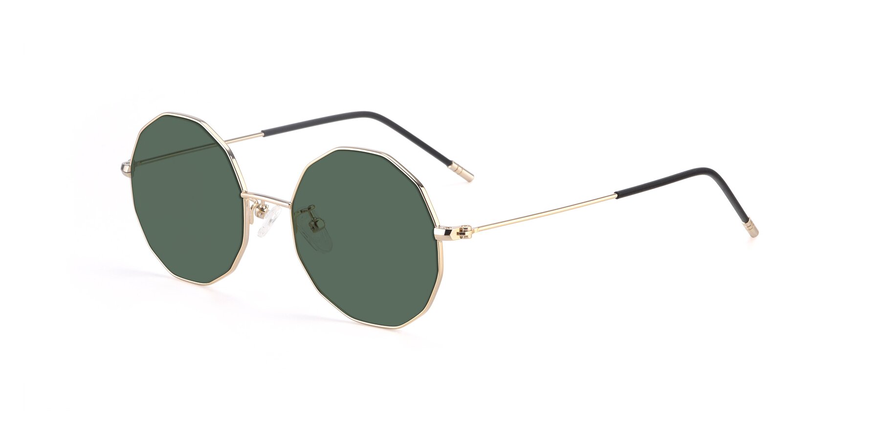 Angle of Dreamer in Gold with Green Polarized Lenses