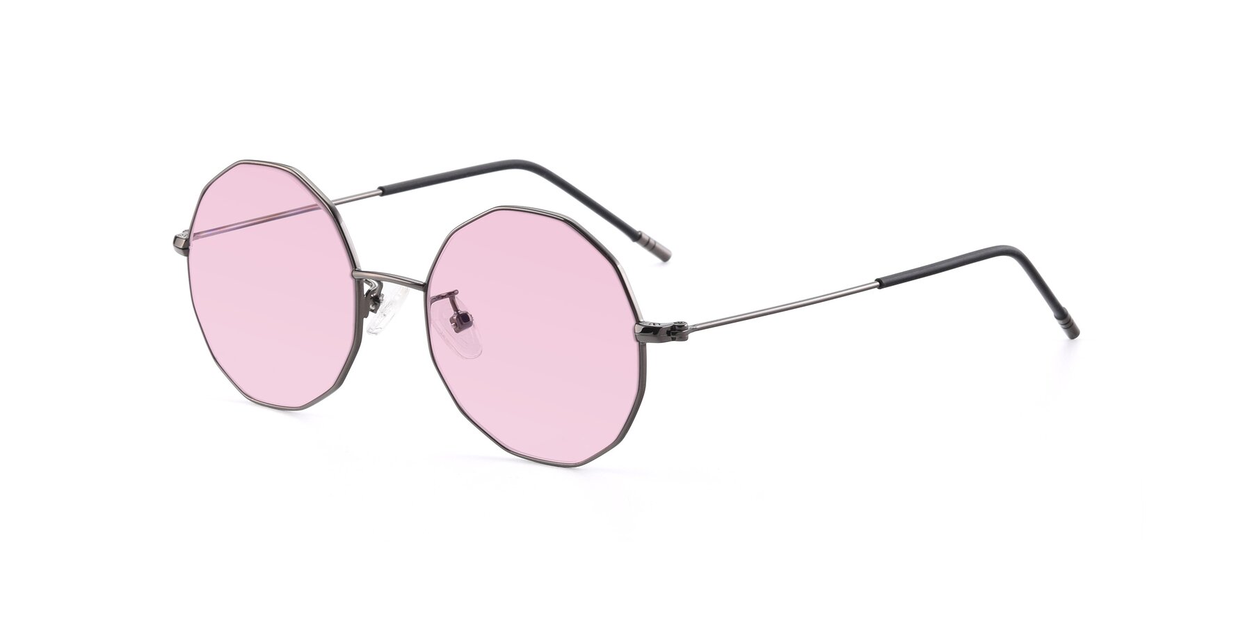 Angle of Dreamer in Gunmetal with Light Pink Tinted Lenses