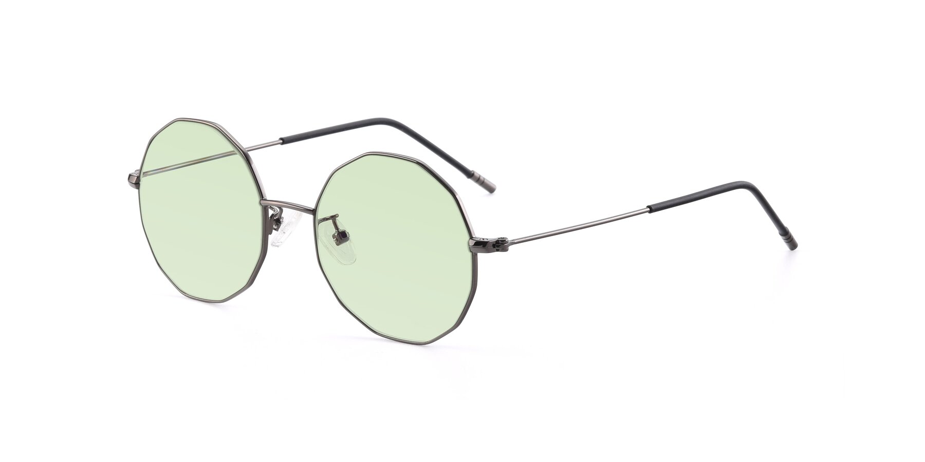 Angle of Dreamer in Gunmetal with Light Green Tinted Lenses