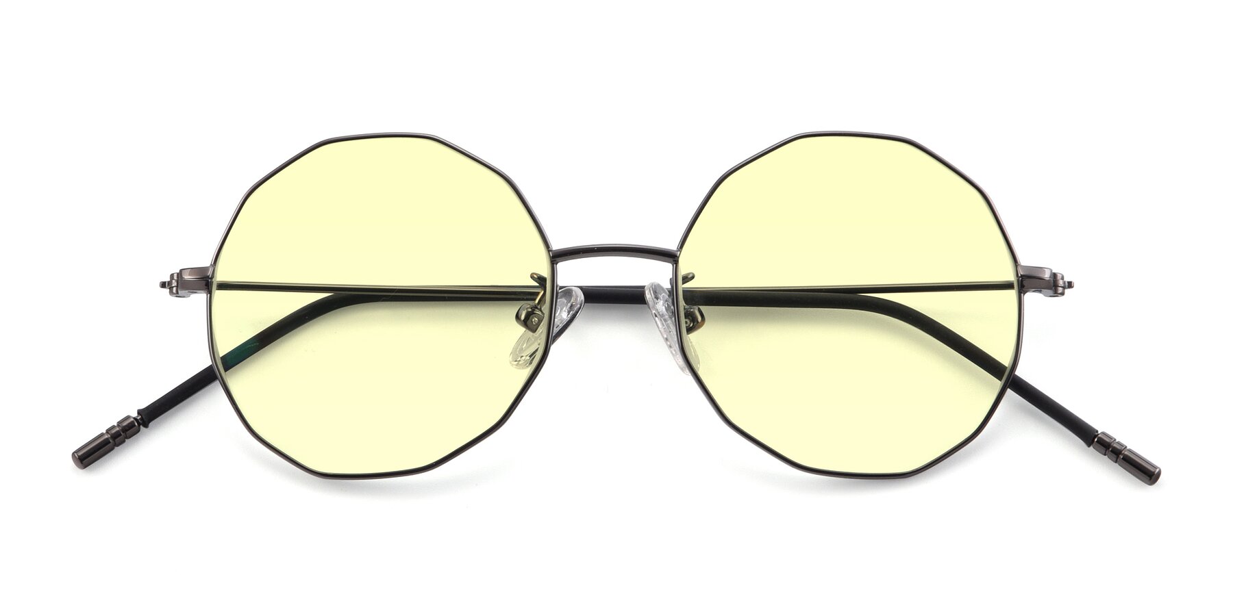 Folded Front of Dreamer in Gunmetal with Light Yellow Tinted Lenses